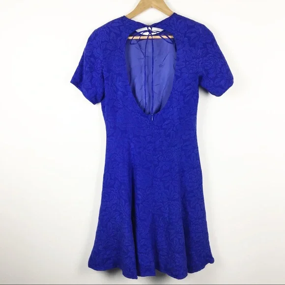 Spenser Jeremy Blue Floral Silk Dress - Picture 8 of 11